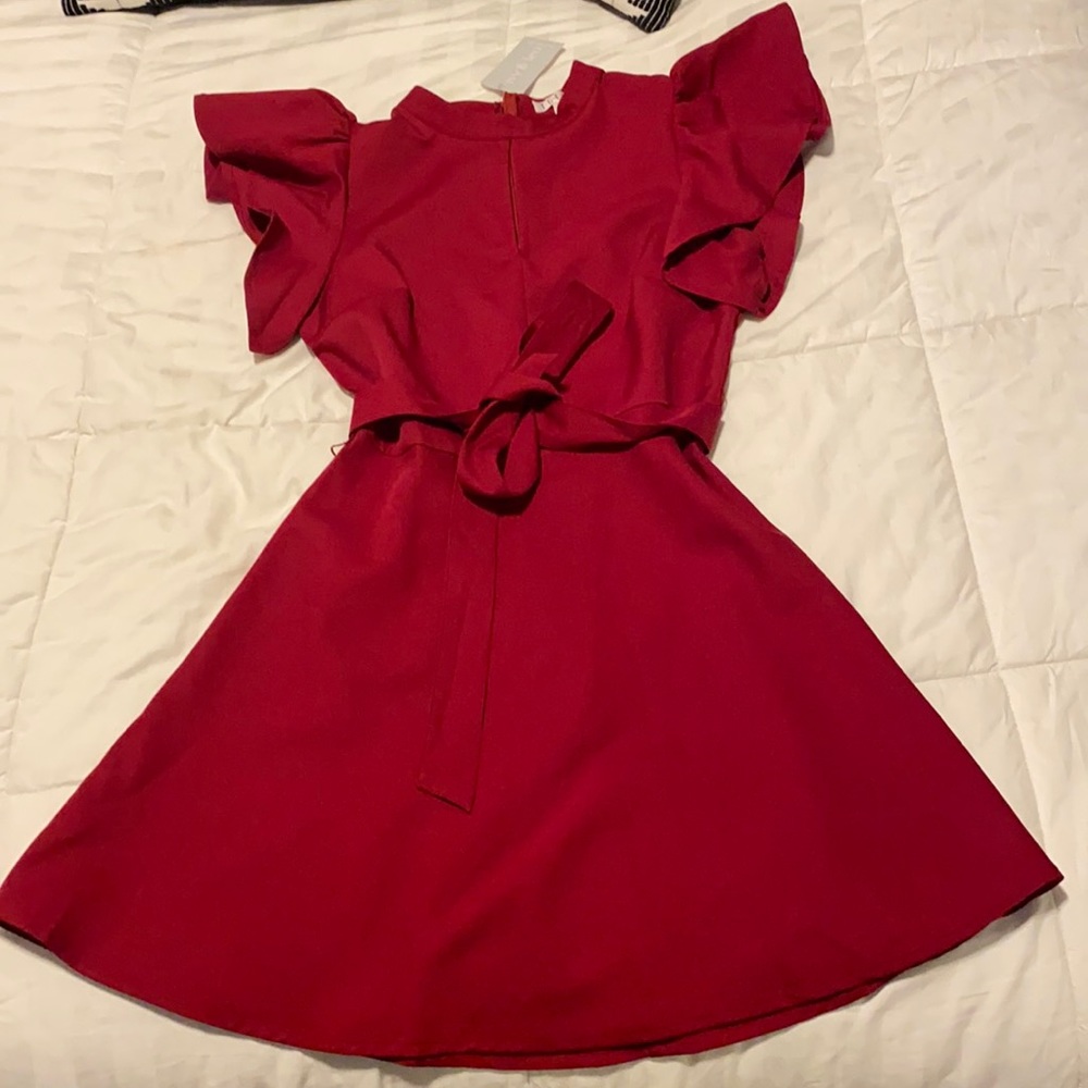 Red cocktail dress